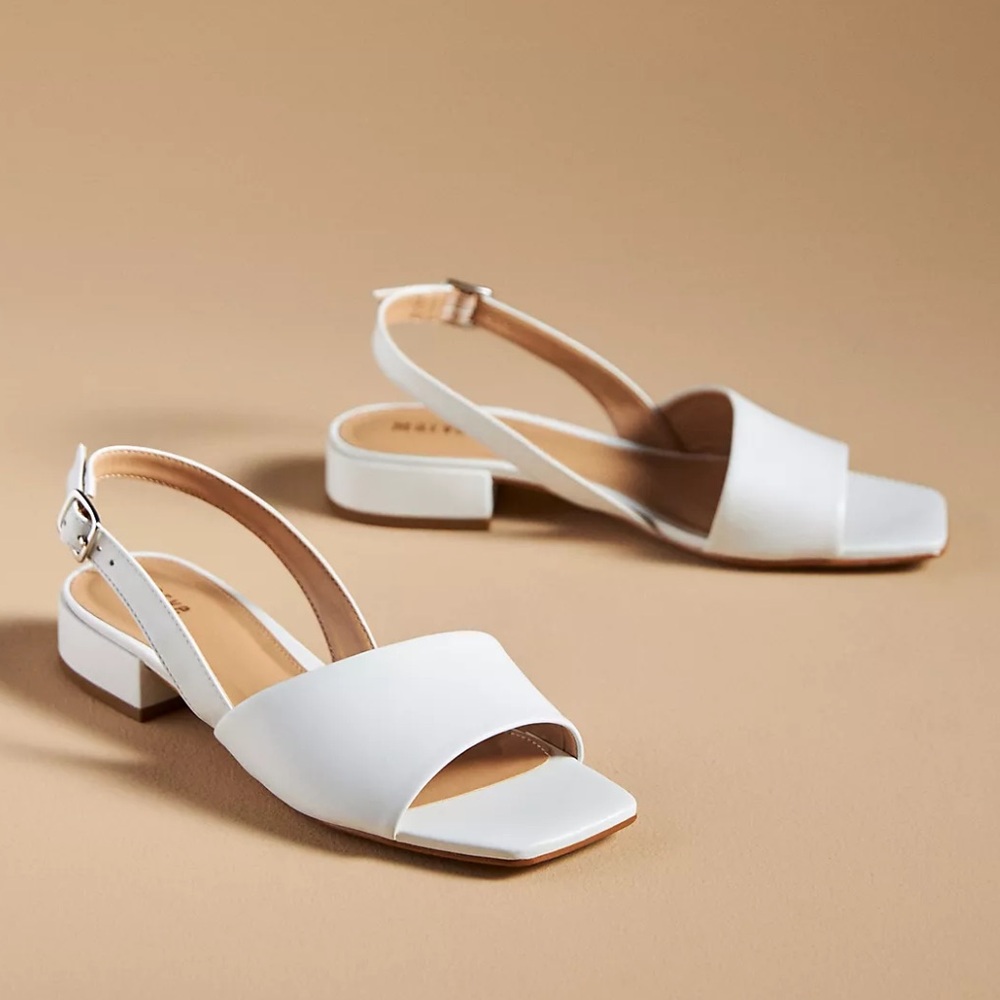 NWT Anthropology Maeve Asymmetric Slingback Heels